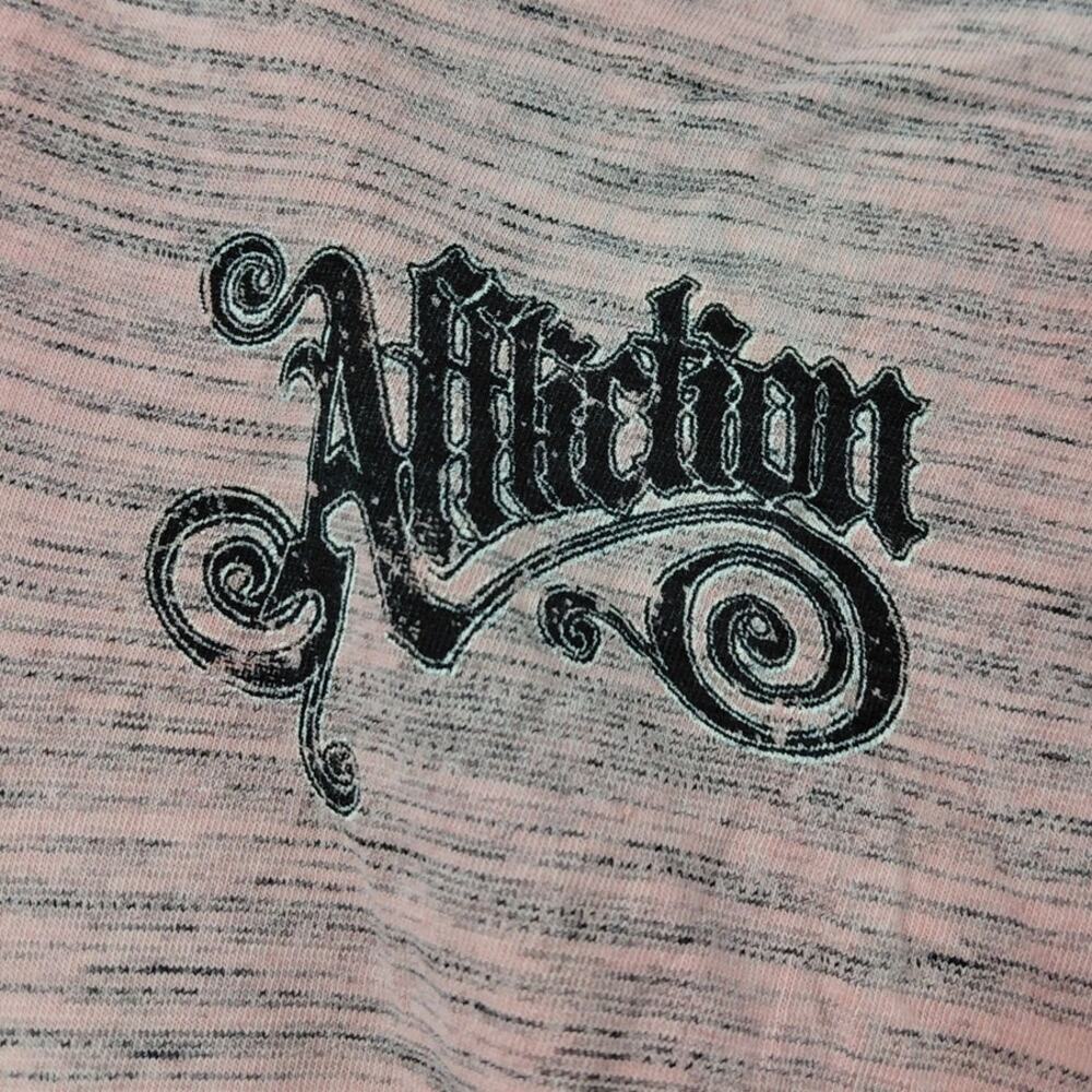 Affliction Graphic Print Tank Top Pink Knit Sleeveless Women Size XS - Picture 3 of 6